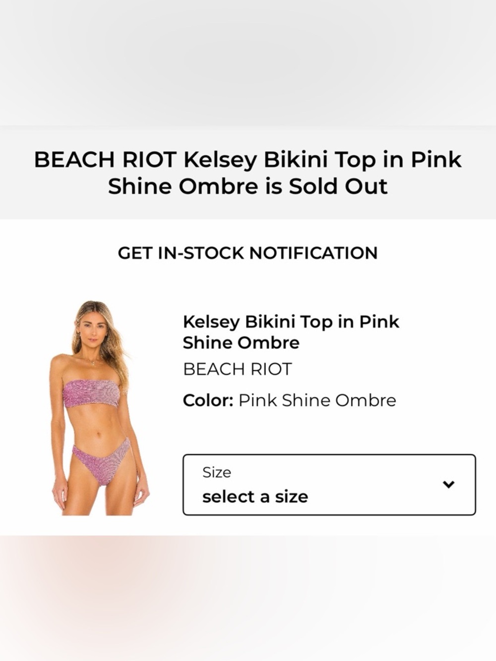 Beach Riot Shimmery Rose Pink Bikini Set